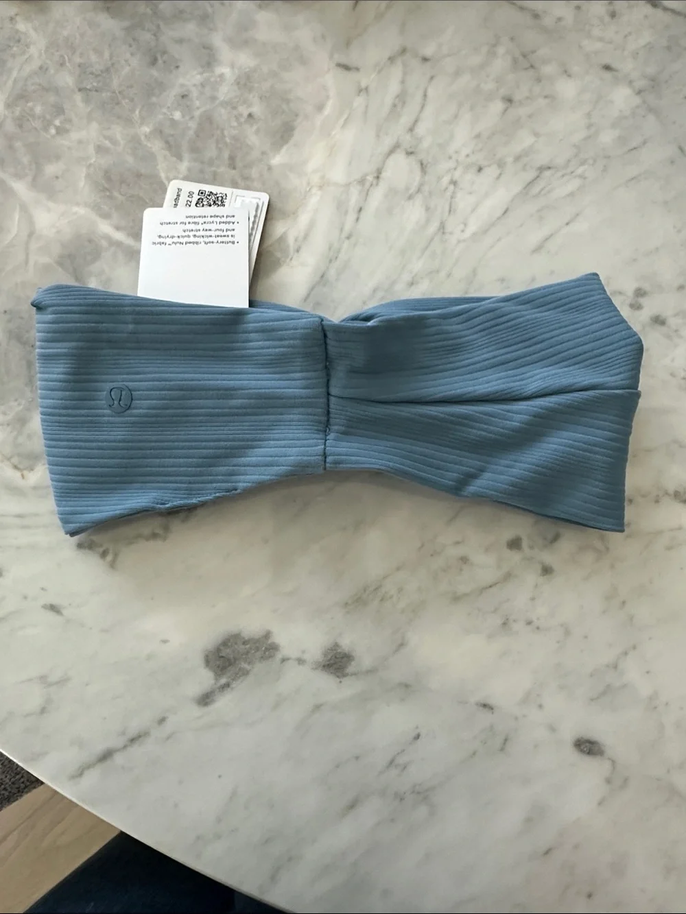 lululemon athletica Ribbed Nulu Twist-Front Headband — Utility Blue - Picture 4 of 5